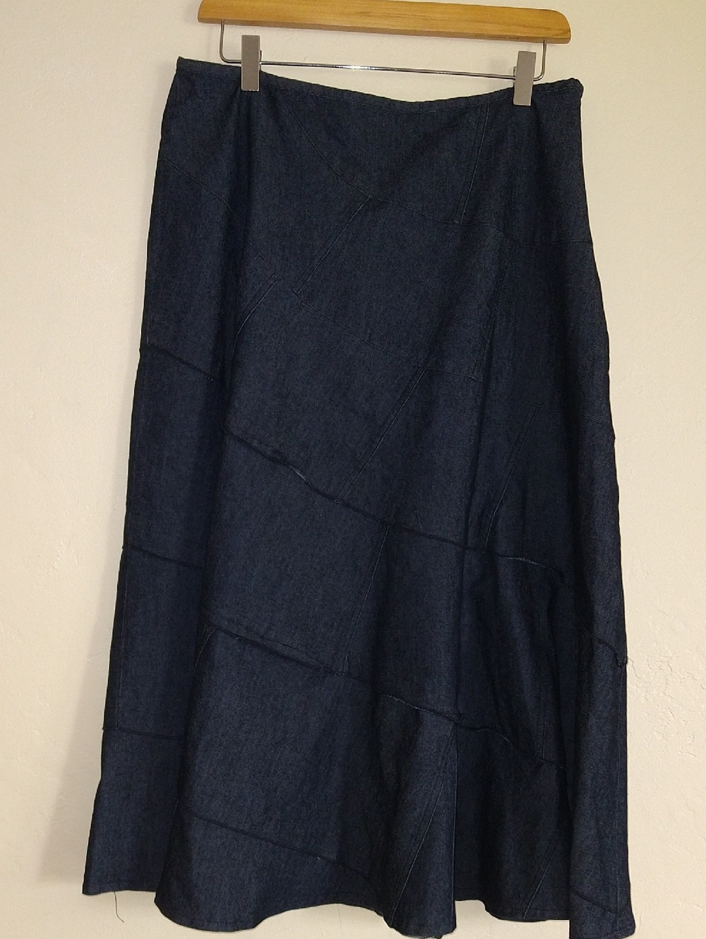Dressbarn Classic Dark Blue Denim Maxi Skirt Size 12